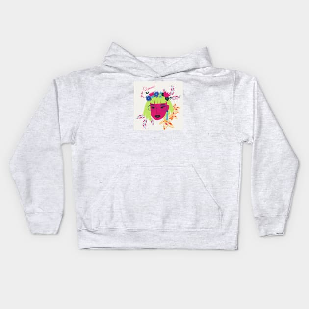 Yass Queen - Aesthetic Savage Design Kids Hoodie by Moshi Moshi Designs